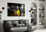 Einstein in the Bar Glass Wall Art || Designers Collection.
