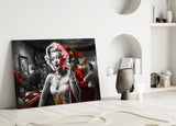 Marilyn in the Bar Glass Wall Art || Designer Collection.