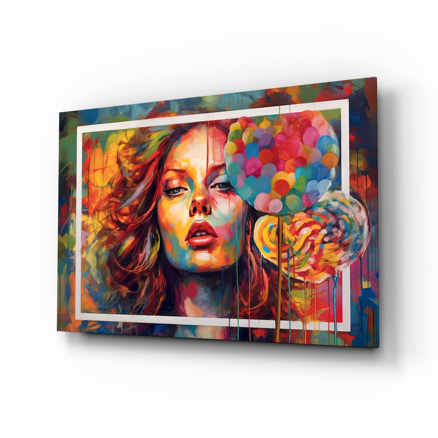 Orange Kiss Glass Wall Art || Designer Collection.