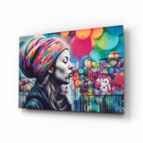 Peaceful Mind Glass Wall Art || Designer Collection.