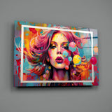 Bubbles and Kisses Glass Wall Art || Designer Collection.