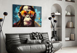 Cool Monkey Glass Wall Art || Designer Collection.