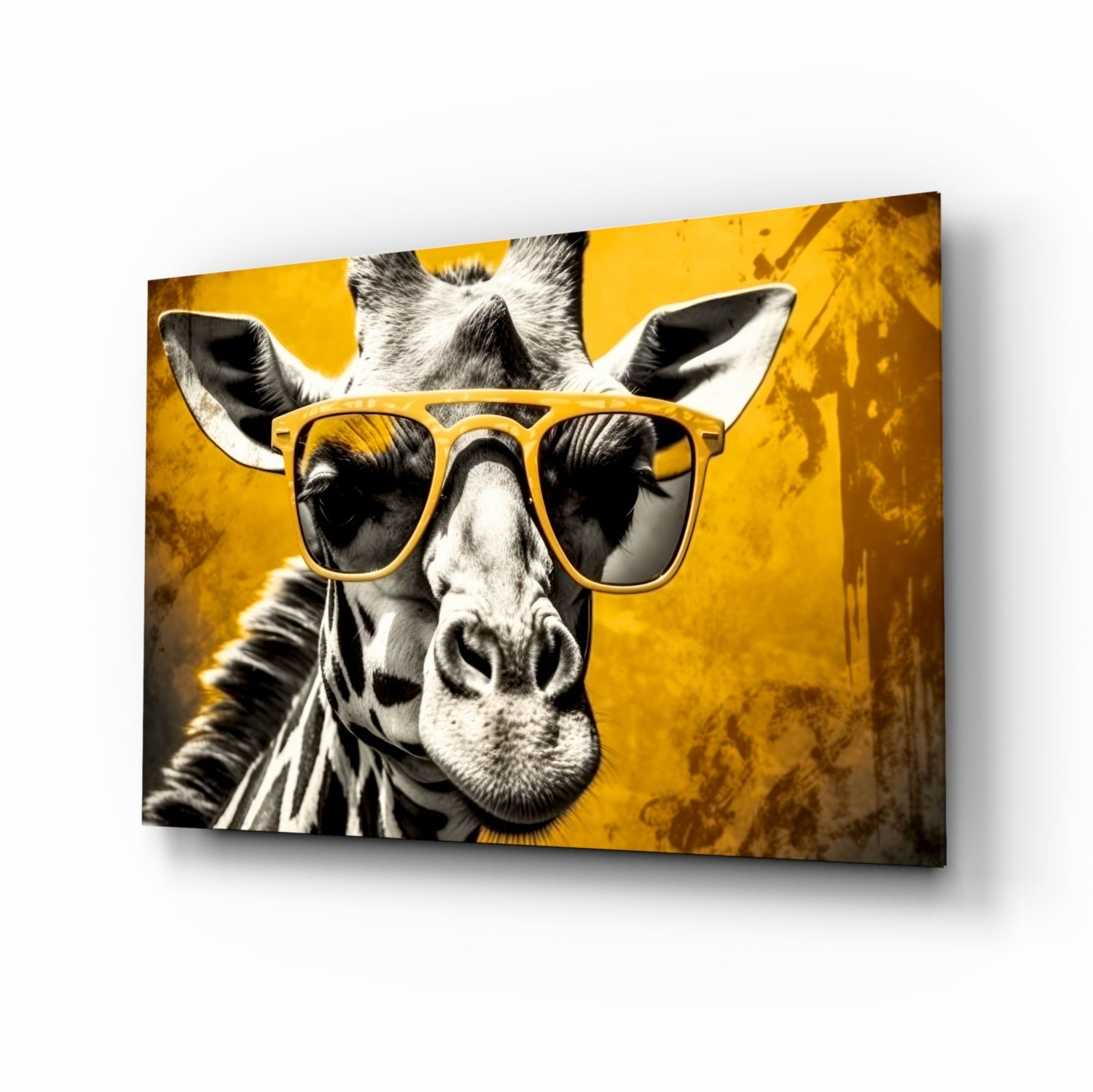 Cool Giraffe Glass Wall Art || Designer Collection.