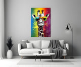 Cool Giraffe Glass Wall Art || Designer Collection.