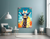 Cool Giraffe Glass Wall Art || Designer Collection.