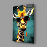 Cool Giraffe Glass Wall Art || Designer Collection.