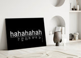 Laughter Analysis Glass Wall Art || Designer Collection.