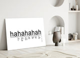 Laughter Analysis Glass Wall Art || Designer Collection.