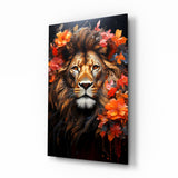 Lion Glass Wall Art || Designer Collection.