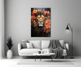 Lion Glass Wall Art || Designer Collection.