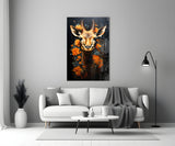 Deer Glass Wall Art || Designer Collection.