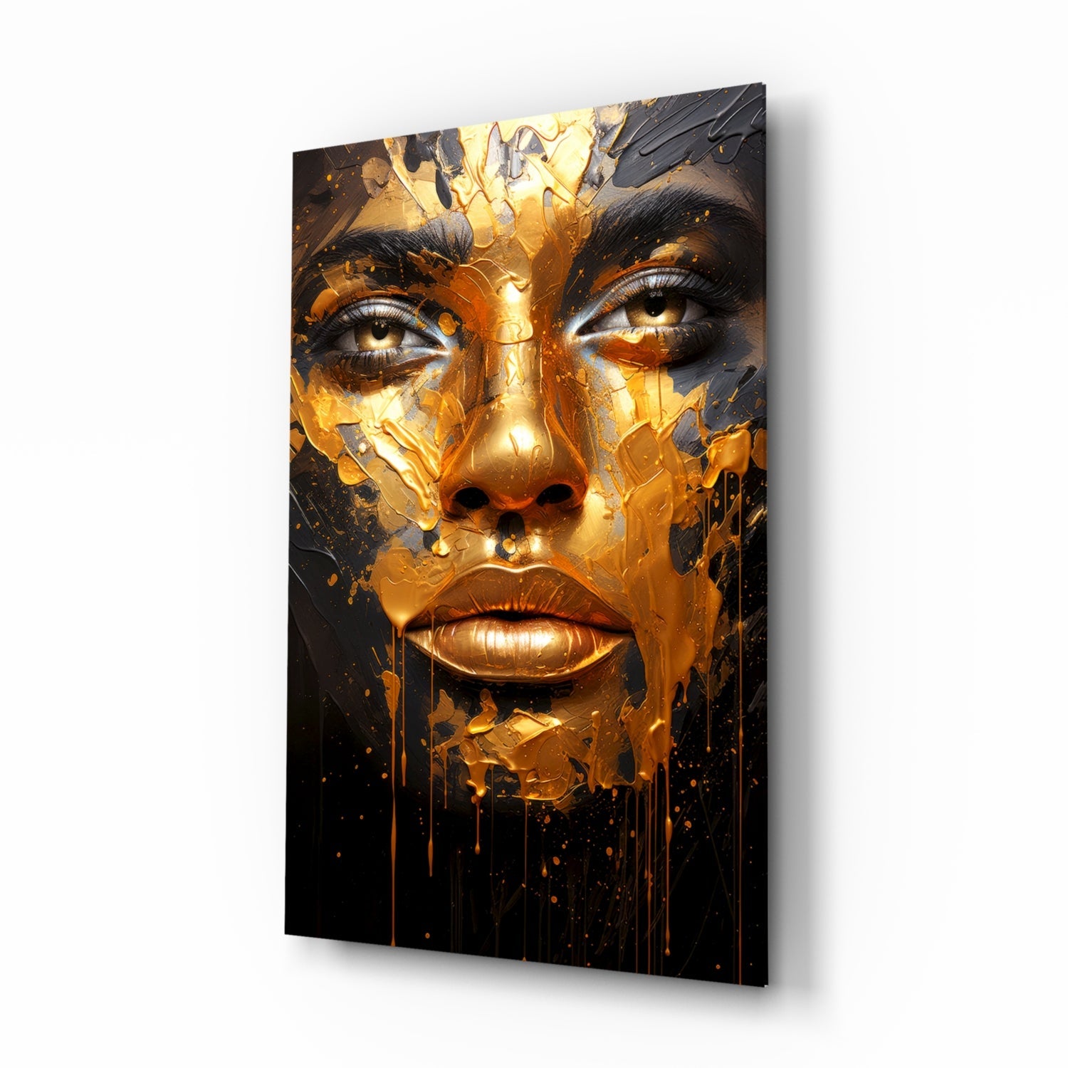 Golden Melt Glass Wall Art || Designer Collection.
