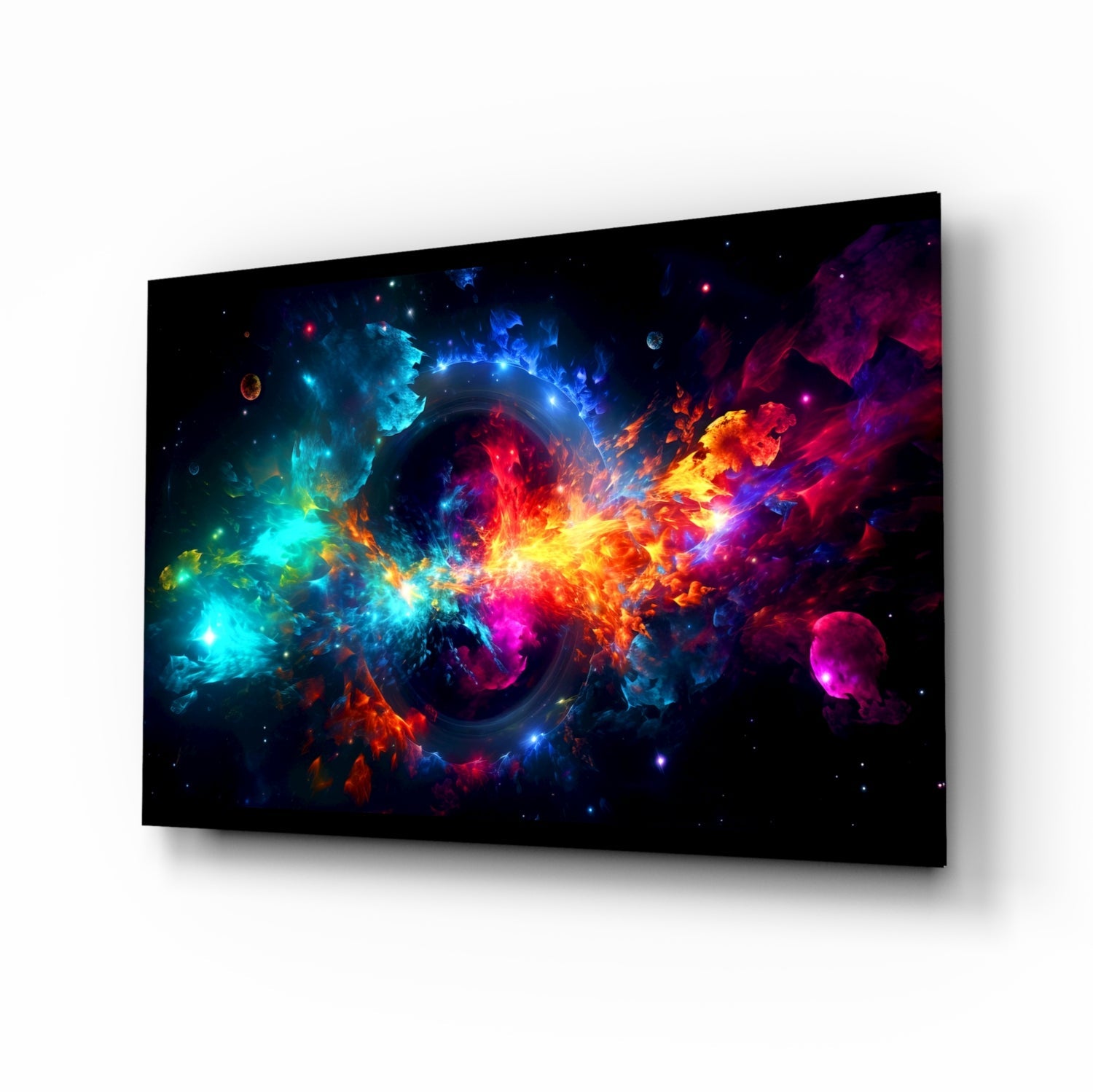 Colors of Space Glass Wall Art || Designer Collection.