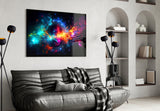 Colors of Space Glass Wall Art || Designer Collection.