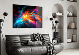Colors of Space Glass Wall Art || Designer Collection.