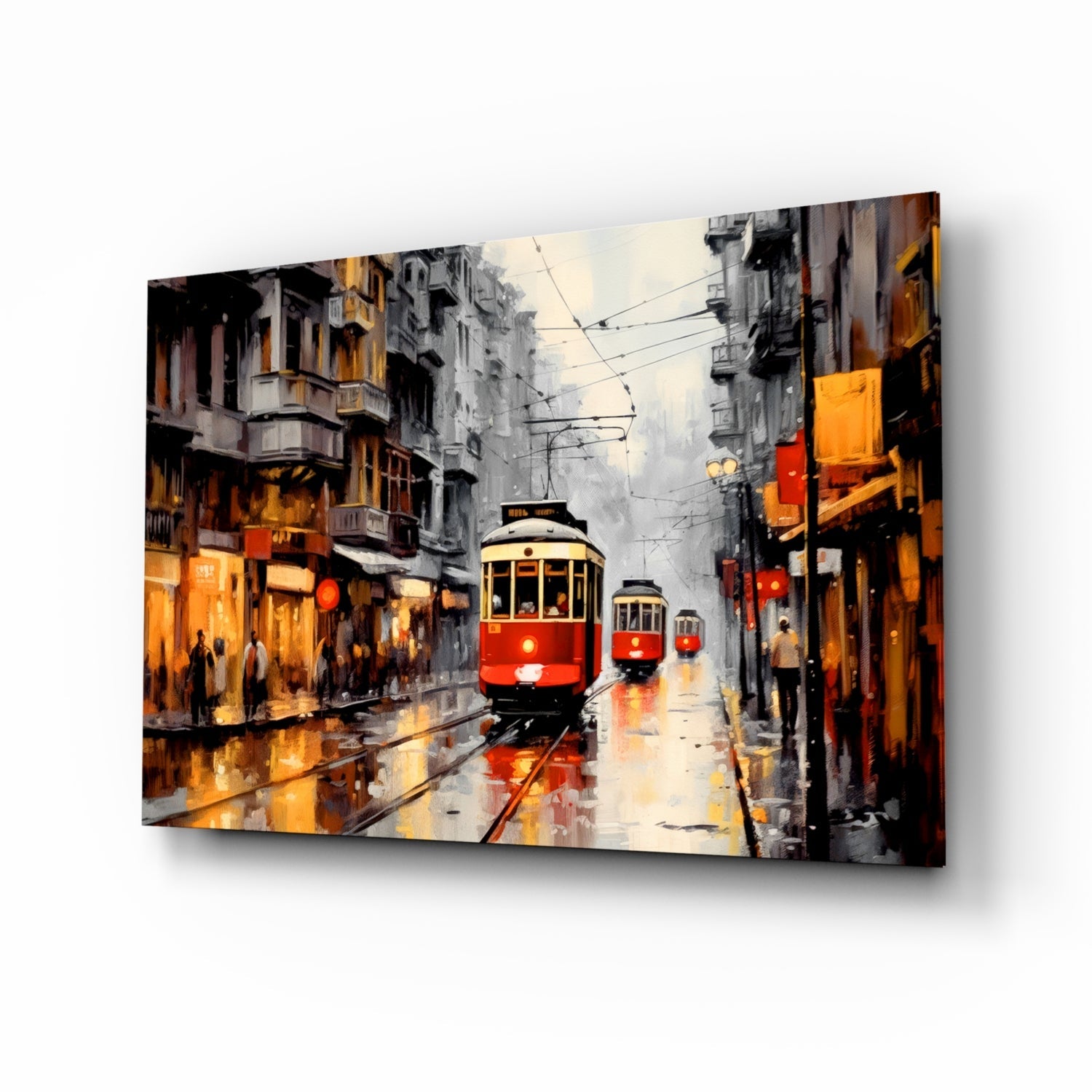Tram Glass Wall Art || Designer Collection.