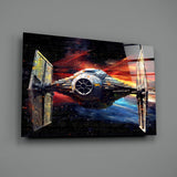 Tie Fighter Glass Wall Art || Designer Collection.