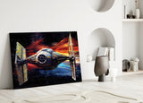 Tie Fighter Glass Wall Art || Designer Collection.