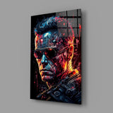 Mechanic Face Glass Wall Art || Designer Collection