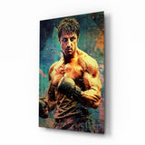 Fighter Glass Wall Art || Designer Collection.