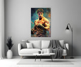Fighter Glass Wall Art || Designer Collection.