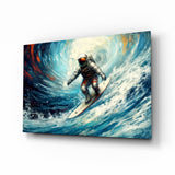 Surfing Glass Wall Art || Designer Collection.
