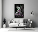 Neon Mouse Glass Wall Art || Designer Collection.