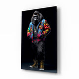 Gorilla Bro Glass Wall Art|| Designer's Collection.