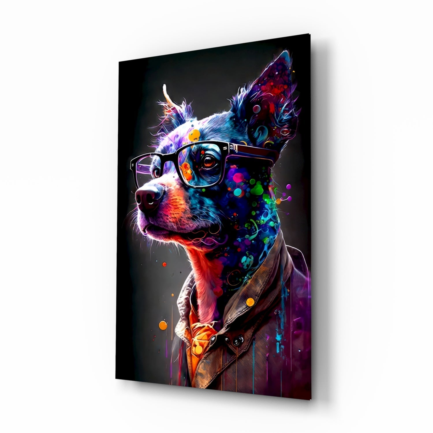 Dog Vogue Glass Wall Art|| Designer's Collection.