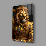 Lion Vogue Glass Wall Art|| Designer's Collection.