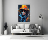 Hat Glass Wall Art|| Designer's Collection.