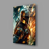 Mandalorian Glass Wall Art|| Designer's Collection.