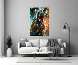 Mandalorian Glass Wall Art|| Designer's Collection.