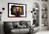 Bull Glass Wall Art|| Designer's Collection.