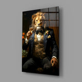 Gentleman Glass Wall Art|| Designer's Collection.