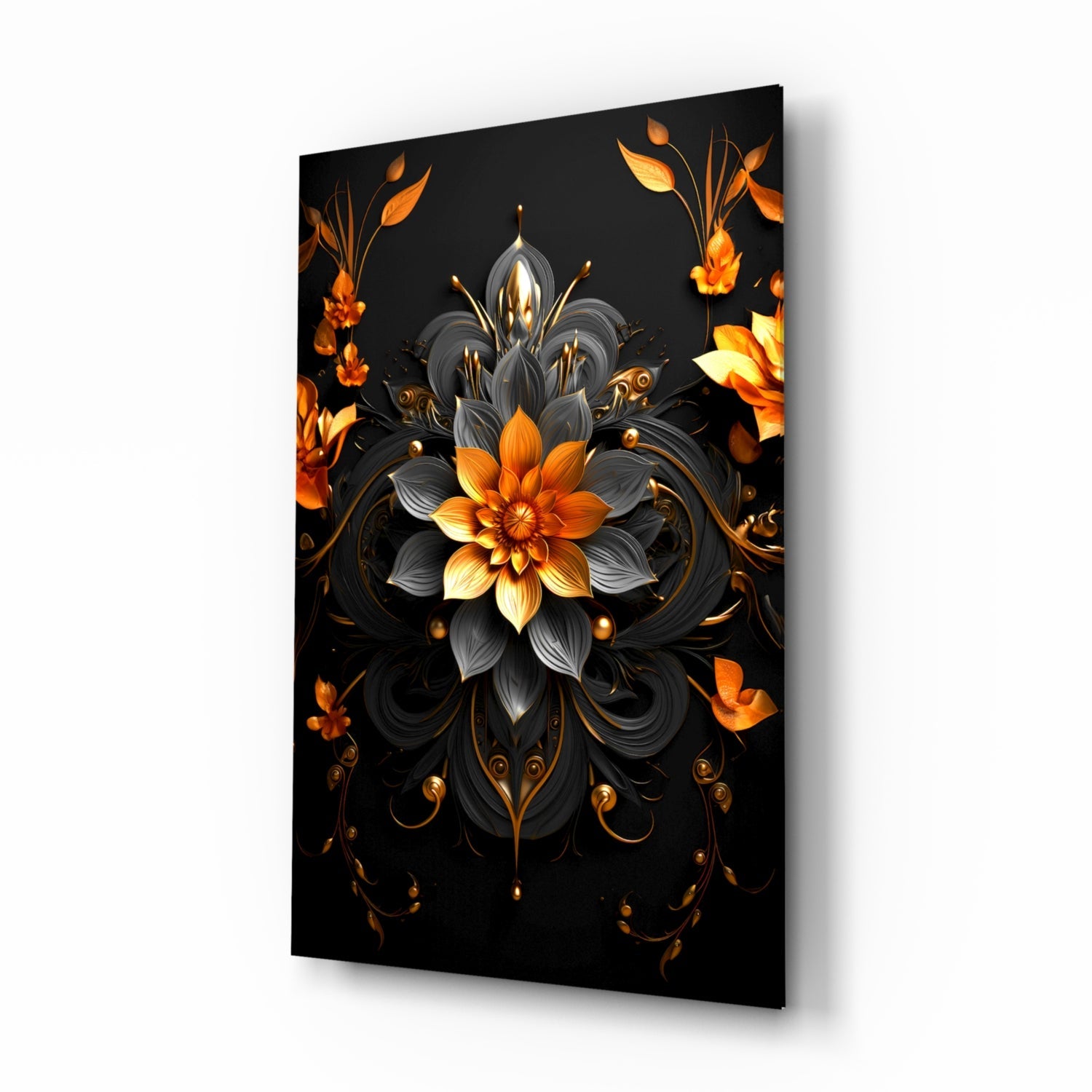 Flower of Luck Glass Wall Art|| Designer's Collection.