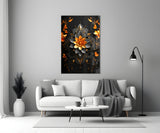 Flower of Luck Glass Wall Art|| Designer's Collection.