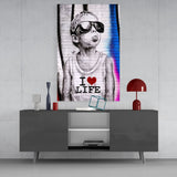 I Love Life Glass Wall Art || Designer Collection