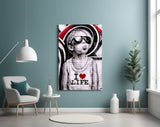I Love Life Glass Wall Art || Designer Collection.