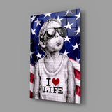 I Love Life Glass Wall Art || Designer Collection.