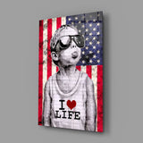 I Love Life Glass Wall Art || Designer Collection.