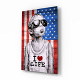 I Love Life Glass Wall Art || Designer Collection