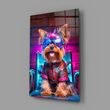 Hip Dog Glass Wall Art || Designer Collection