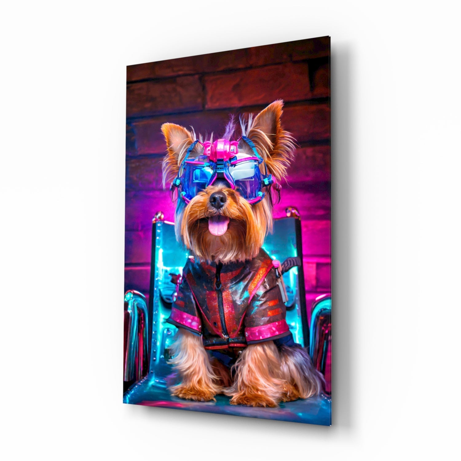 Hip Dog Glass Wall Art || Designer Collection