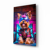 Hip Dog Glass Wall Art || Designer Collection