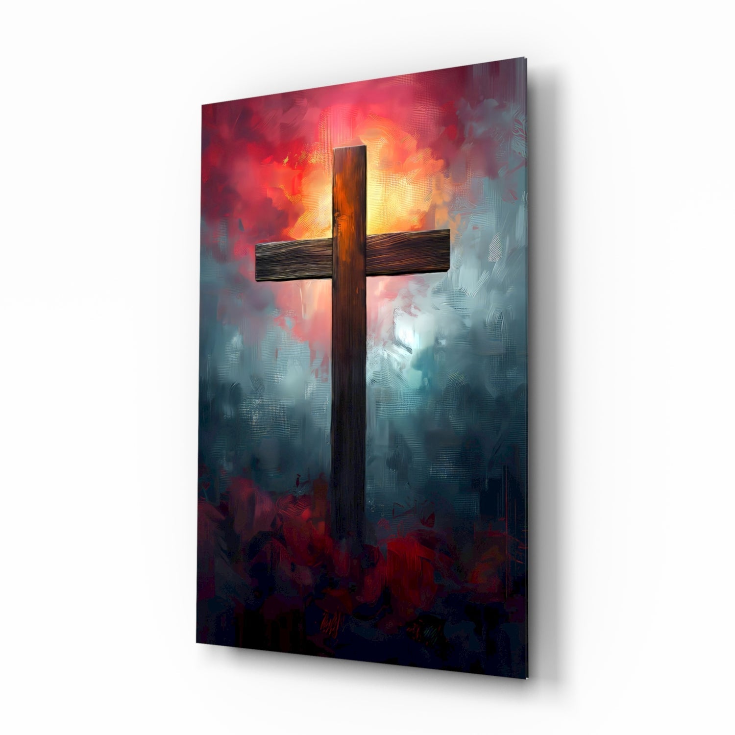 Cross Glass Wall Art || Designer Collection