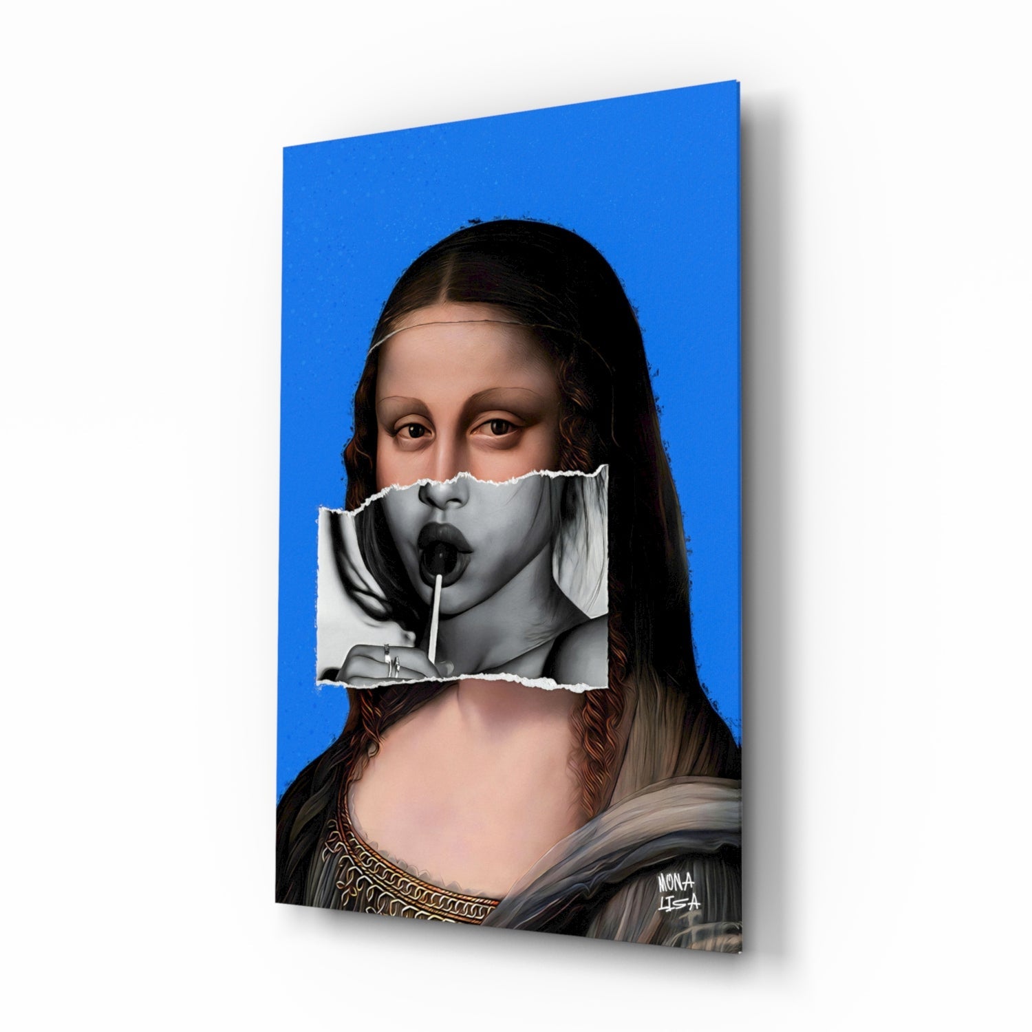 Contemporary Mona Lisa Glass Wall Art || Designer Collection.