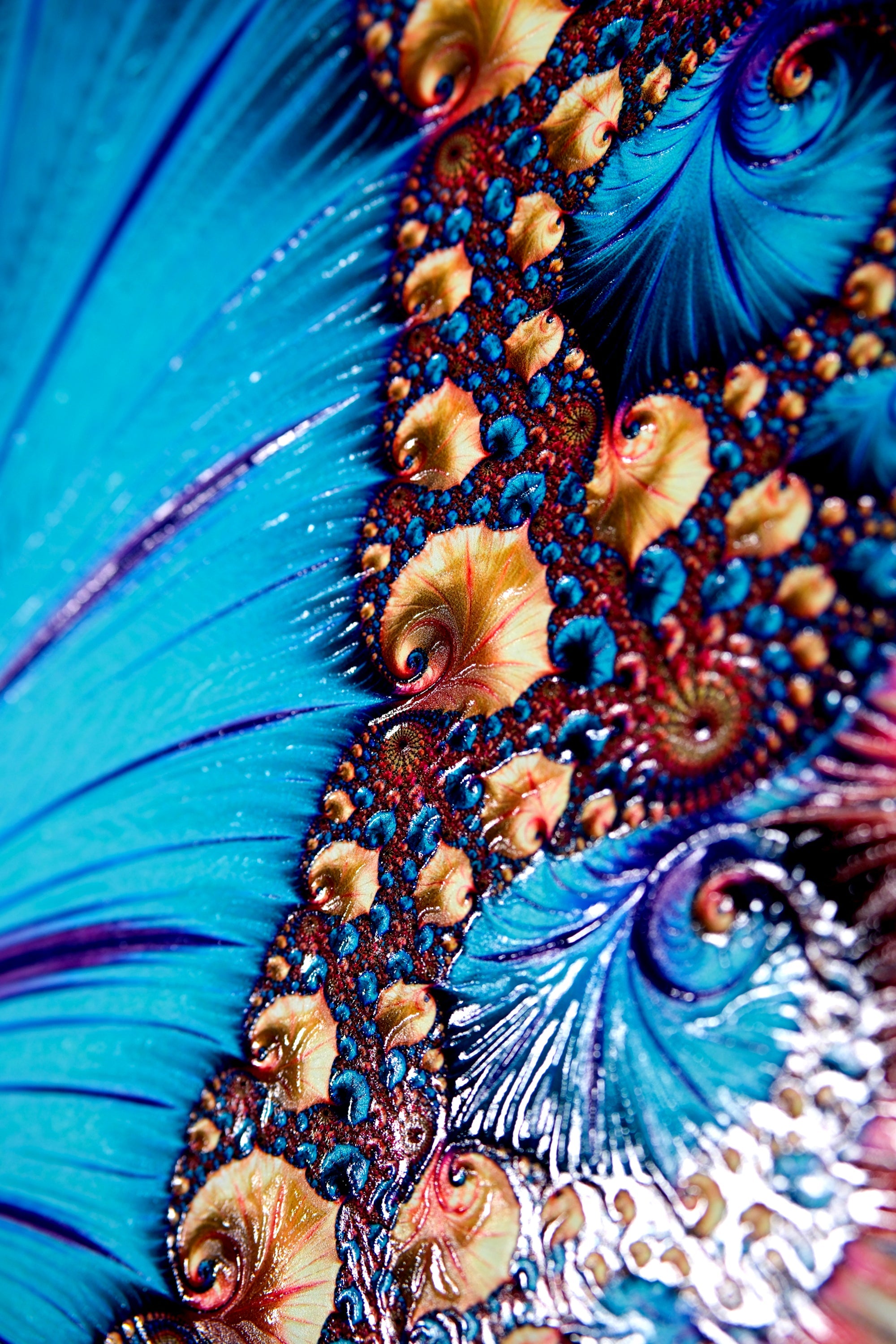 Aurora Spiral Luxe — Haptic 3D Embossed + High-Gloss Lacquer Print