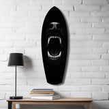 Beast Fangs Close-Up Dark Glass Wall Art.