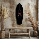 Hanging Spider Dark Macro Glass Wall Art.